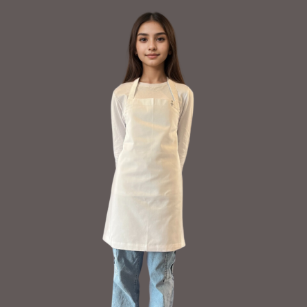 Kids Junior Chef White Bib Apron