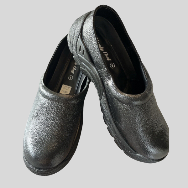 Pair of black chef shoes