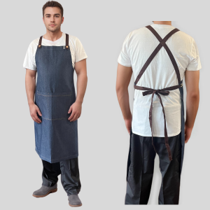 Denim Chef Aprons with Adjustable Straps